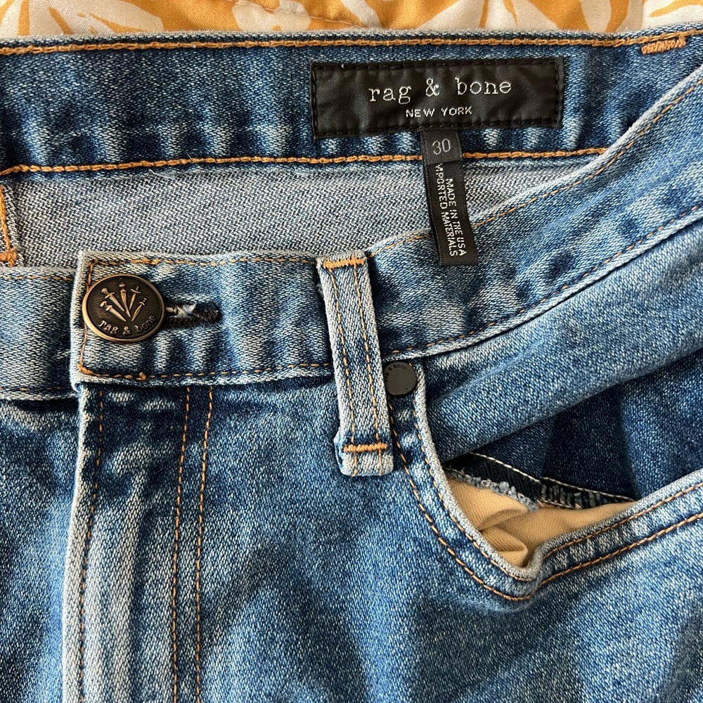 Rag & Bone Blue Ankle Jeans